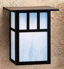 Arroyo Craftsman HS-10ATN-BZ - 10" huntington sconce with roof and classic arch overlay