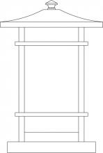 Arroyo Craftsman KAC-7TSAM-BZ - 7" katsura column mount with toshi overlay