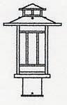 Arroyo Craftsman KP-9M-P - 9" kennebec post mount