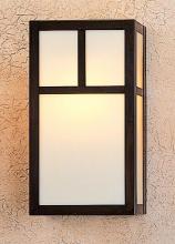 Arroyo Craftsman MS-12TRM-BZ - 12" mission sconce with t-bar overlay