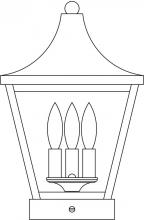 Arroyo Craftsman NAC-10CLR-BZ - 10" Nantes column mount