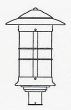 Arroyo Craftsman NP-14LF-VP - 14" newport long body post mount fixture