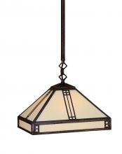 Arroyo Craftsman PSH-12WO-P - 12" prairie stem hung pendant