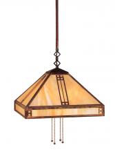 Arroyo Craftsman PSH-15AM-RC - 15" prairie stem hung pendant