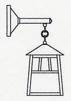 Arroyo Craftsman RB-8WO-S - 8" raymond wall mount