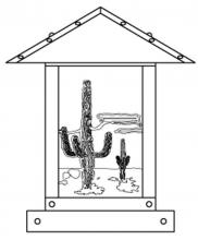 Arroyo Craftsman TRC-9CTF-RC - 9" timber ridge column mount with cactus filigree
