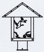 Arroyo Craftsman TRP-12GSWO-BK - 12" timber ridge post mount with goose filigree