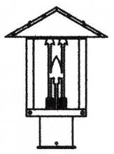 Arroyo Craftsman TRP-9ARAM-MB - 9" timber ridge post mount with arrow filigree