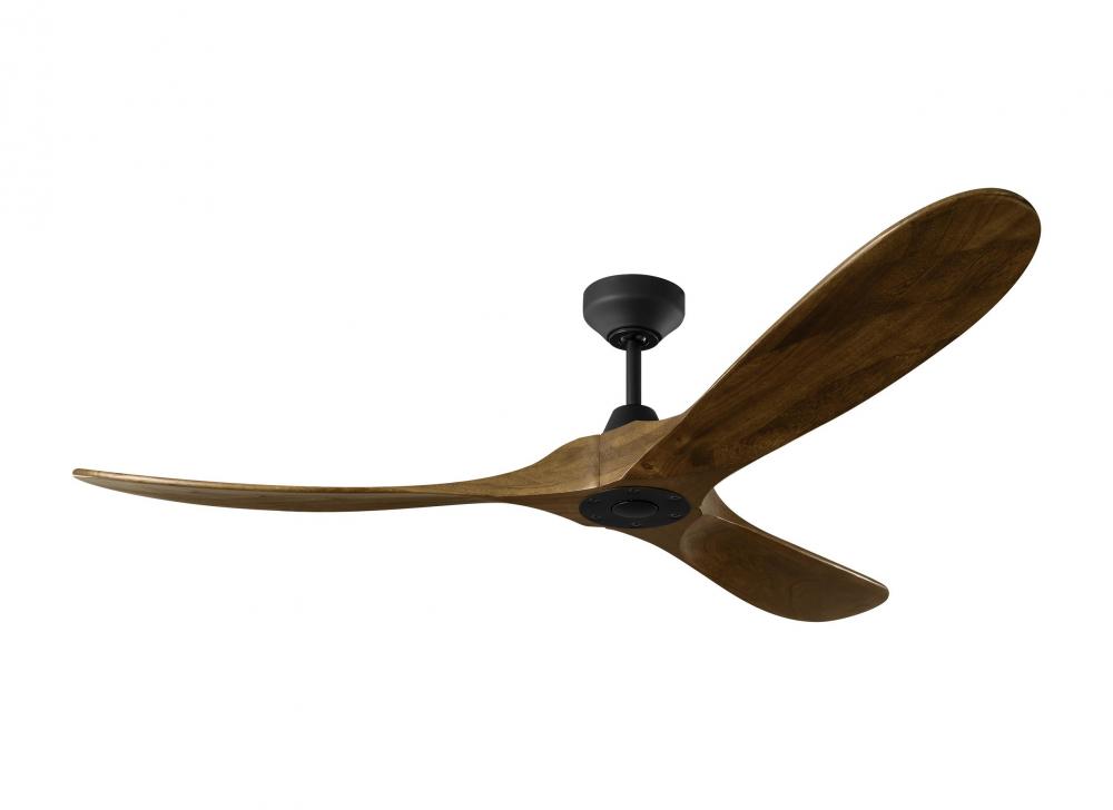 Maverick Smart 60 Ceiling Fan in Midnight Black with Dark Walnut Blades