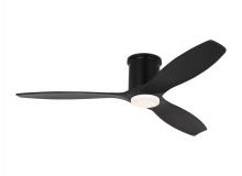 Visual Comfort & Co. Fan Collection 3CNHSM52MBKMBKD - Collins 52-inch indoor/outdoor Energy Star smart integrated LED dimmable hugger ceiling fan