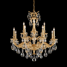 Schonbek 1870 5682-76R - Milano 12 Light 120V Chandelier in Heirloom Bronze with Clear Radiance Crystal