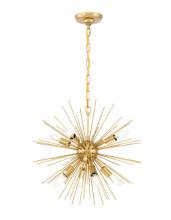  LD5036D20BR - Timber 8 Light Brass Pendant