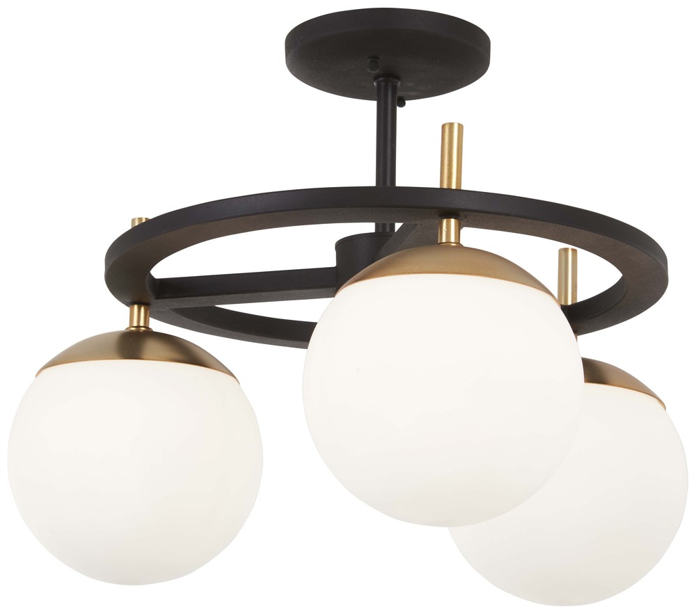 3 LIGHT SEMI FLUSH