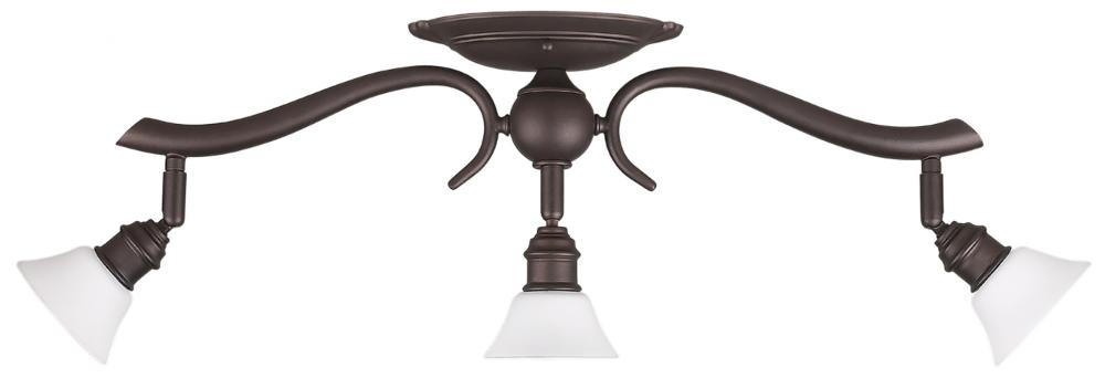 Addison 3 Light Track Lighting, Bronze Finish