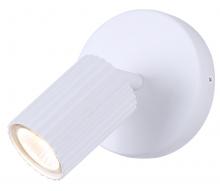 Canarm ICW1119A01WH10 - REXTON 1 Light 4.752 in. Ceiling/Wall Matte White Track Light Kit with Matte White Metal Shade