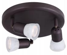 Canarm ICW356A03ORB10 - James, 3 Lt Ceiling/Wall, Alabaster Glass, 50W G10, 10 IN W x 6 IN H