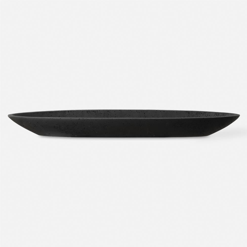 Vessel Cast Black Canoe Bowl