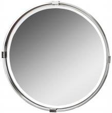 Uttermost 09109 - Tazlina Brushed Nickel Round Mirror