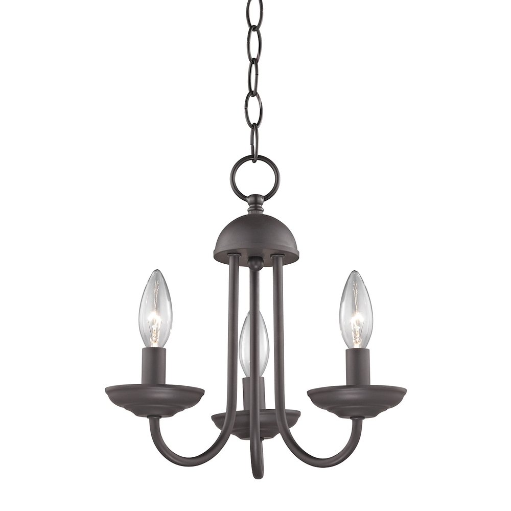 Thomas - Williamsport 12'' Wide 3-Light Chandelier - Oil Rubbed Bronze