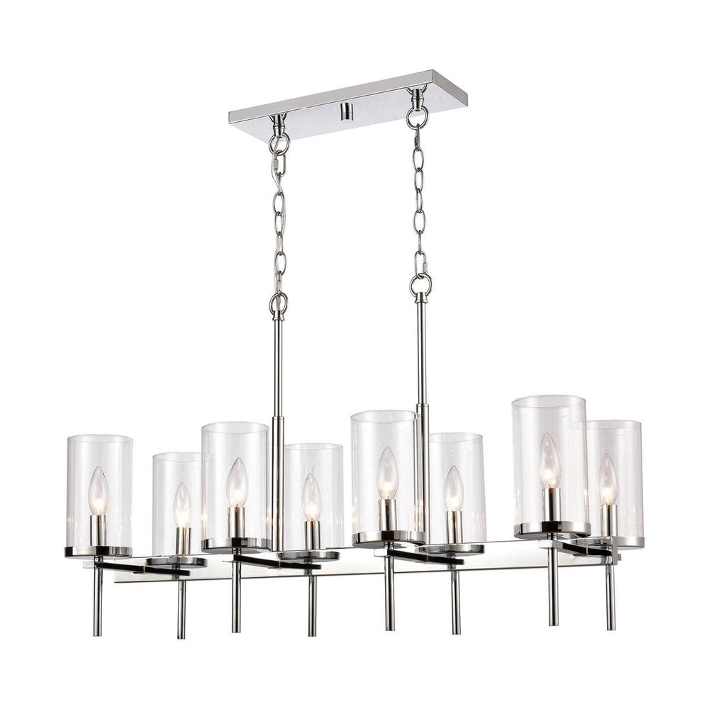 Thomas - Oakland 32.5'' Wide 8-Light Linear Chandelier - Chrome