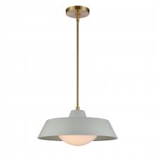 ELK Home 69525/1 - Gilman 16'' Wide 1-Light Pendant - Satin Brass with Powder Blue